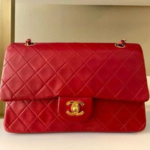 COPY - Chanel vintage classic flap bag RED